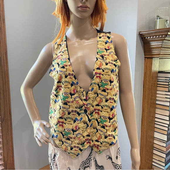 Vintage teddy bear vest - Picture 2 of 8